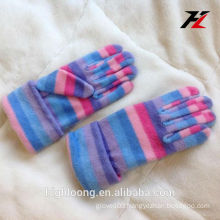 Women Winter Cute and Warm Colorful Stripes Fleece Glove